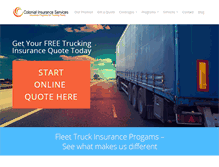 Tablet Screenshot of colonialtruckinginsurance.com